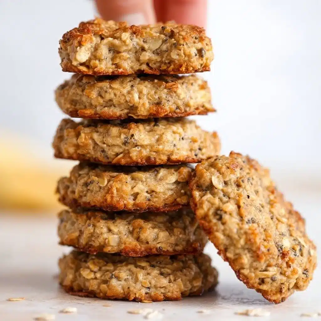 Freshly baked banana breakfast cookies on a plate