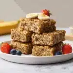 Delicious and healthy homemade Banana Oatmeal Bars ready to enjoy.