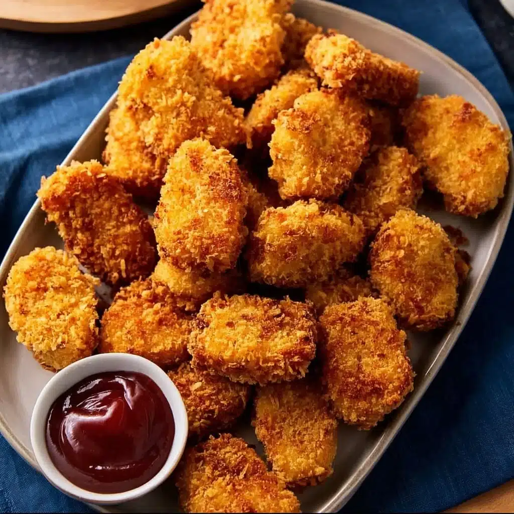 Delicious plate of Desi Chicken Nuggets with spices and herbs