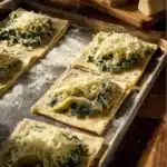 Easy spinach artichoke tart with flaky crust and creamy filling
