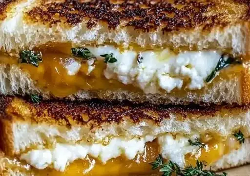 Goat Cheese Grilled Cheese with Honey