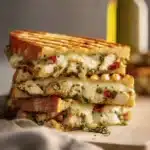Italian Chicken Panini with fresh ingredients and melted cheese