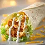 McDonald's Crispy Chicken Ranch Snack Wrap with lettuce and ranch dressing