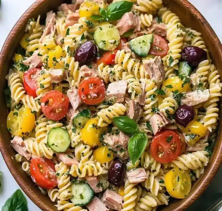 Mediterranean Tuna Pasta Salad