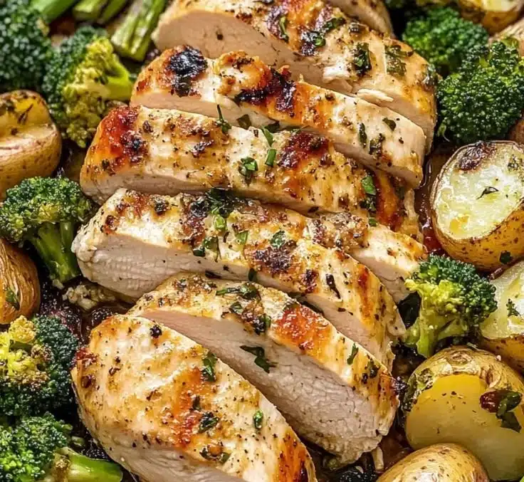 Sheet Pan Garlic Butter Chicken and Veggies