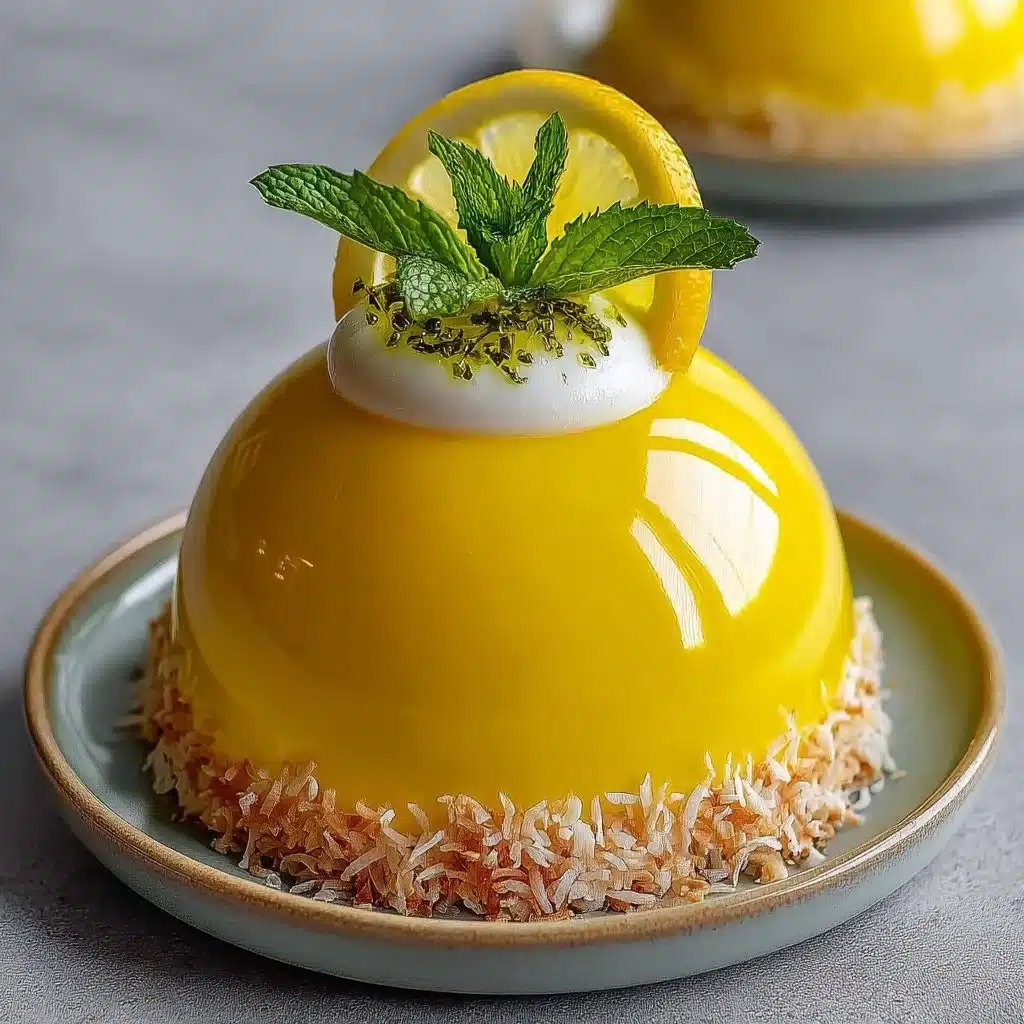 Tropical Pineapple Coconut Mirror Domes styled desserts