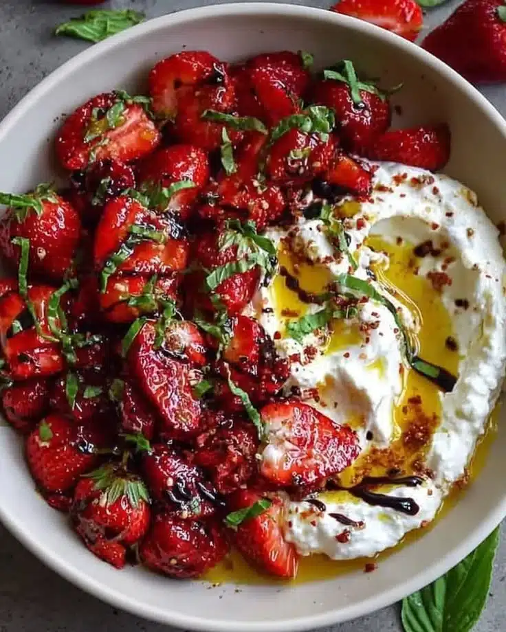 Whipped Feta with Roasted Strawberries