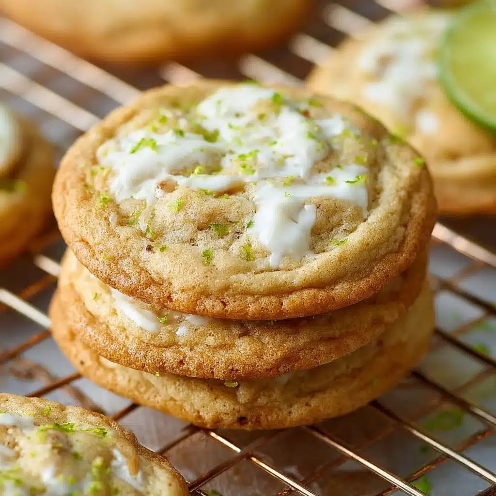 Delicious white chocolate key lime cookies with a zesty lime flavor