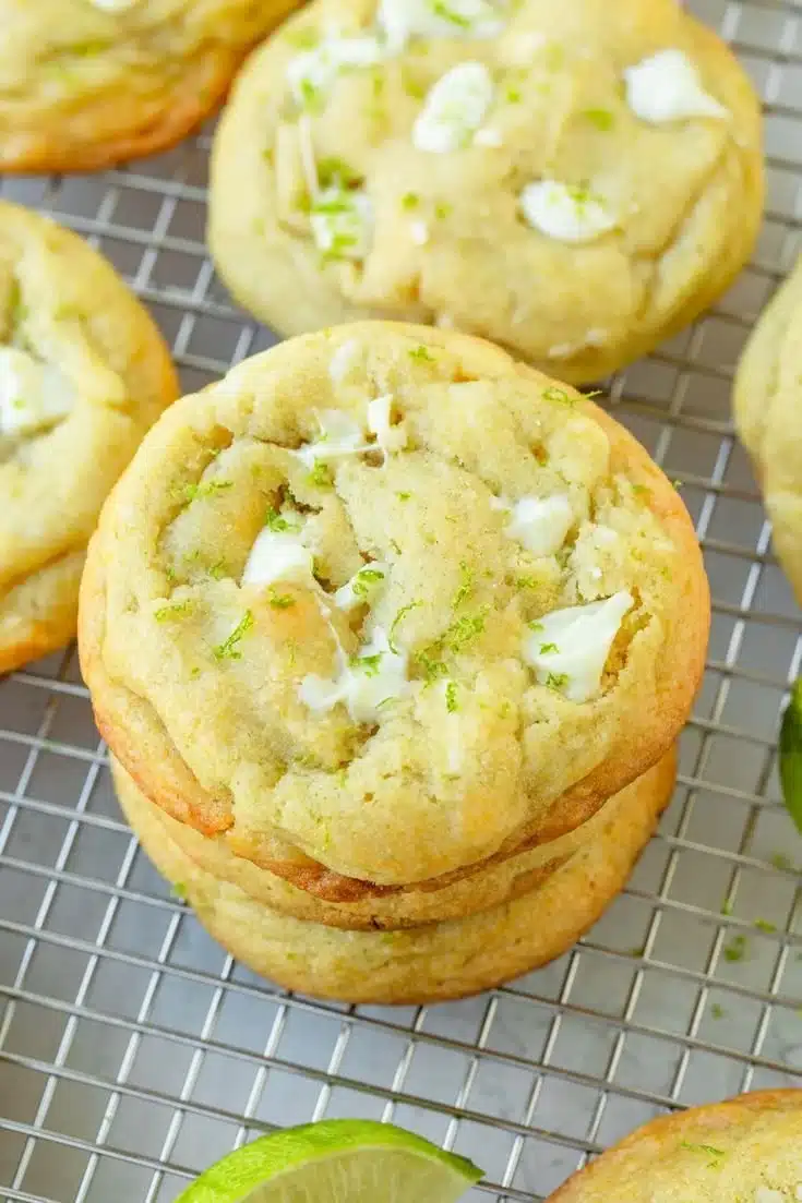 White Chocolate Key Lime Cookies