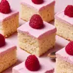 Delicious almond cake with frosting and almonds on top