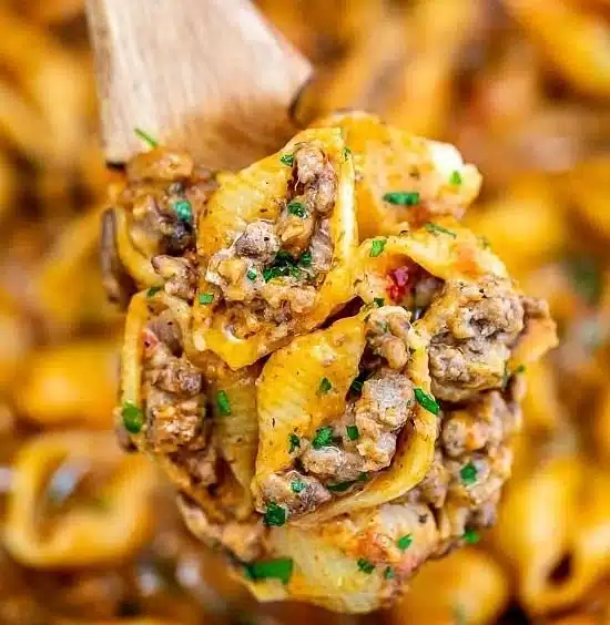 Creamy Beef and Shells