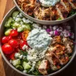Delicious Greek Chicken Bowls with fresh ingredients and vibrant flavors