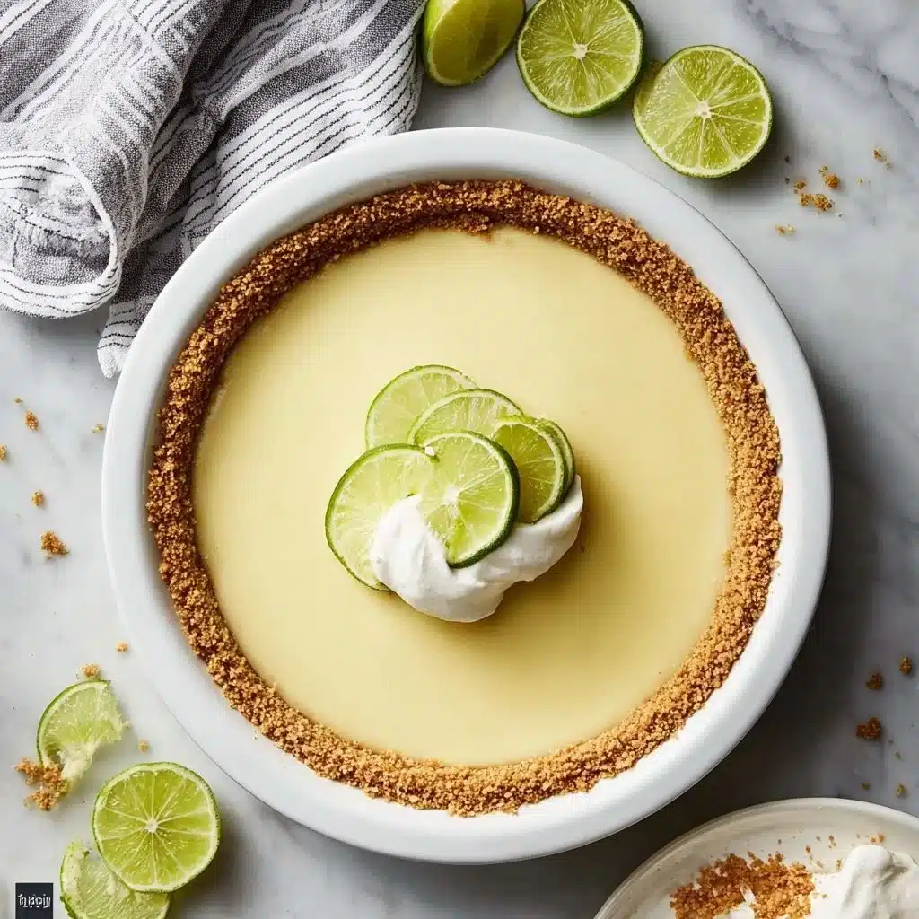 Delicious slice of homemade Key Lime Pie with whipped cream