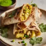 Delicious samosa wraps filled with spices and ingredients, ready to be served.